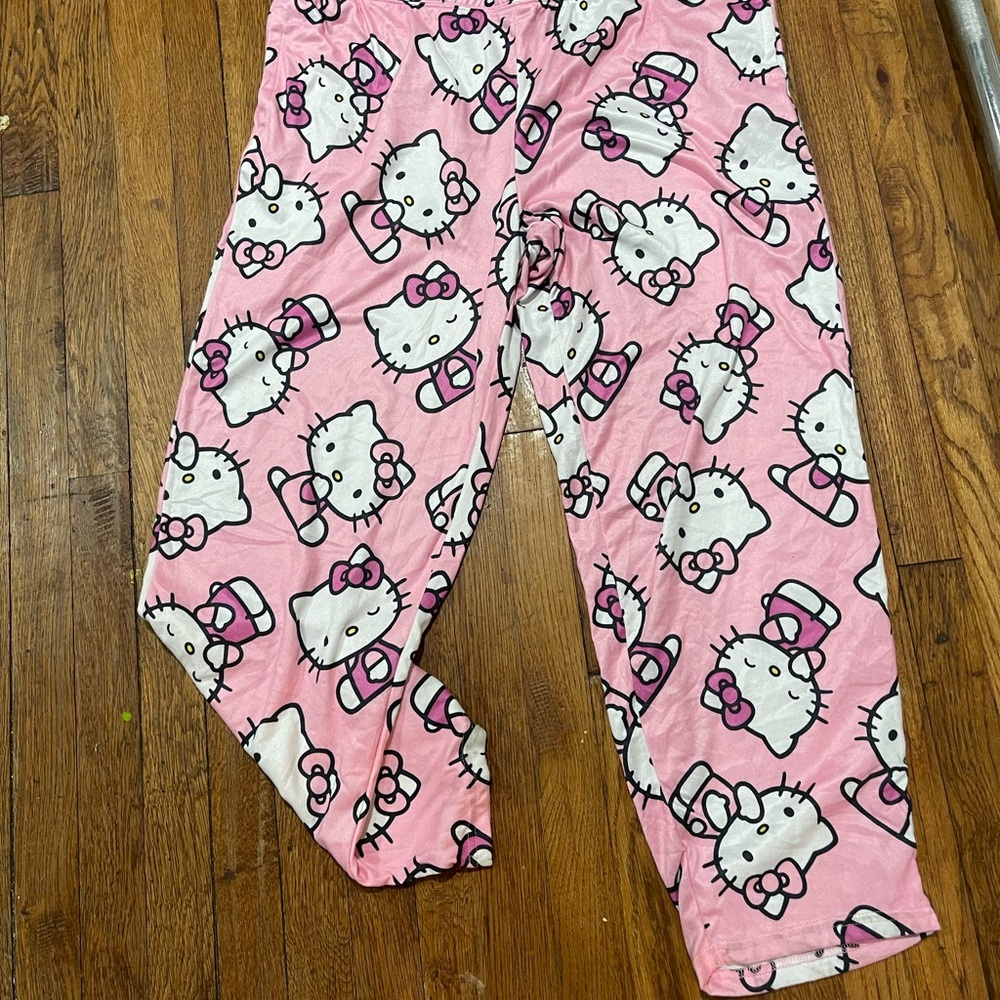 Sanrio Hello Kitty Pink and White Pajama Pants